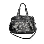 Night Lab Leopard Print Distressed PU Leather Bag