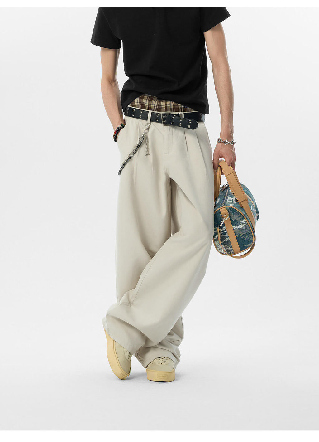 JHYQ Lyocell Double Pleated Suit Pants