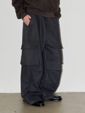 LIBERAFIT Wool Blend 3D Flap Pocket Baggy Cargo Pants