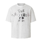 YADcrew Silver Logo Print All Over Rhinestone Tee