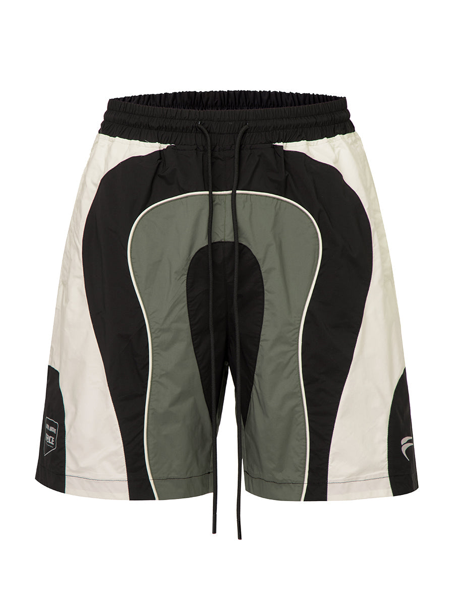 F2CE Stitching Contrast Color Nylon Basketball Shorts