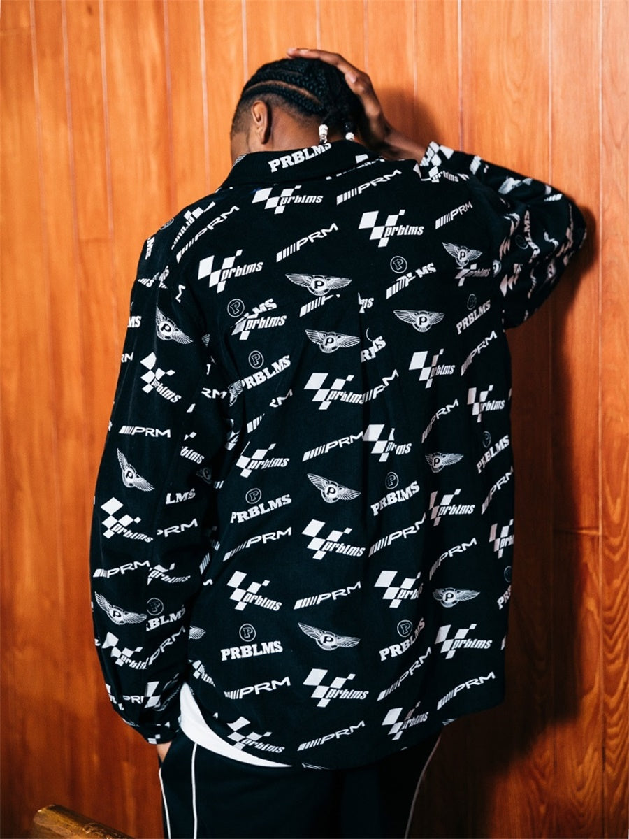 PRBLMS Car Logo Full Printed Long Sleeved Shirt