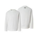 YADcrew Neck Logo Print Stretch Long Sleeve Tee