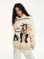Night Lab Punk Girl Puff Print Hoodie