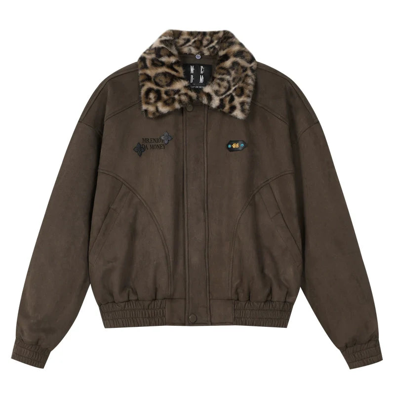 MEDM Detachable Collar Suede Jacket