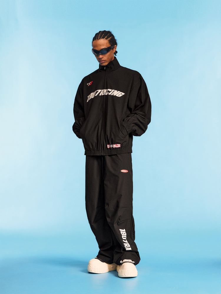 1807 Vintage Print Racing Track Jacket