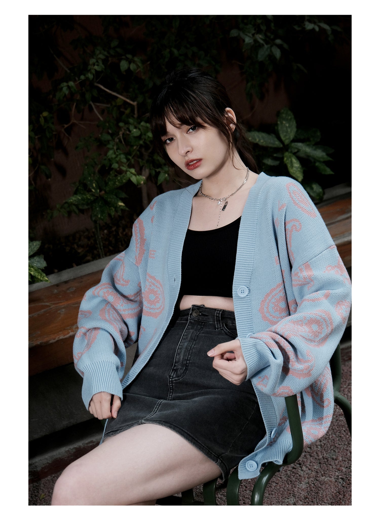 VOTE Paisley Knitted Cardigan