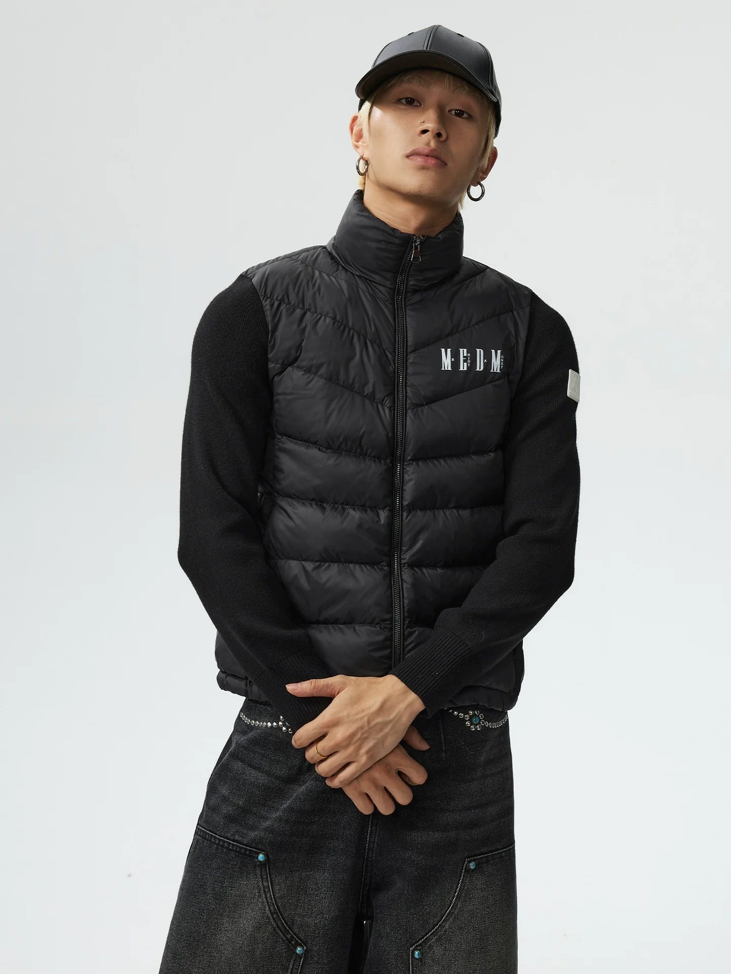 MEDM Shoulder Patchwork Lightweight Down Jacket