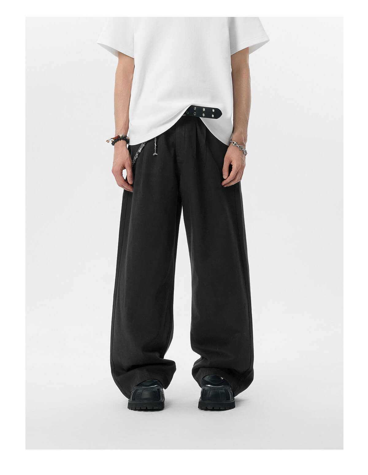 JHYQ Lyocell Double Pleated Suit Pants
