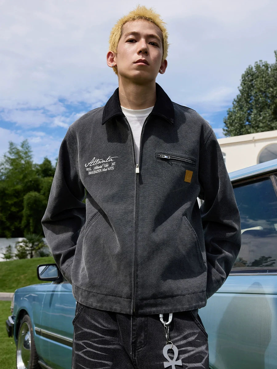 Harsh and Cruel Vintage Handwritten Embroidered Detroit Jacket