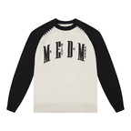 MEDM Color-Blocked Raglan Sleeve Knit Sweater