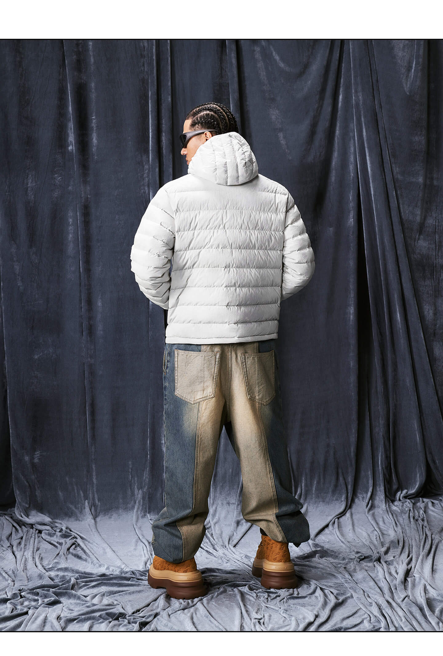 1807 Washed Fade Nylon Lightweight Down Jacket