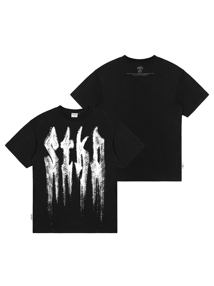 Small Town Kid Brush Paint Hand-Painted Print Tee