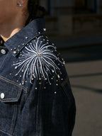STEEPC Fireworks Rhinestone Denim Jacket