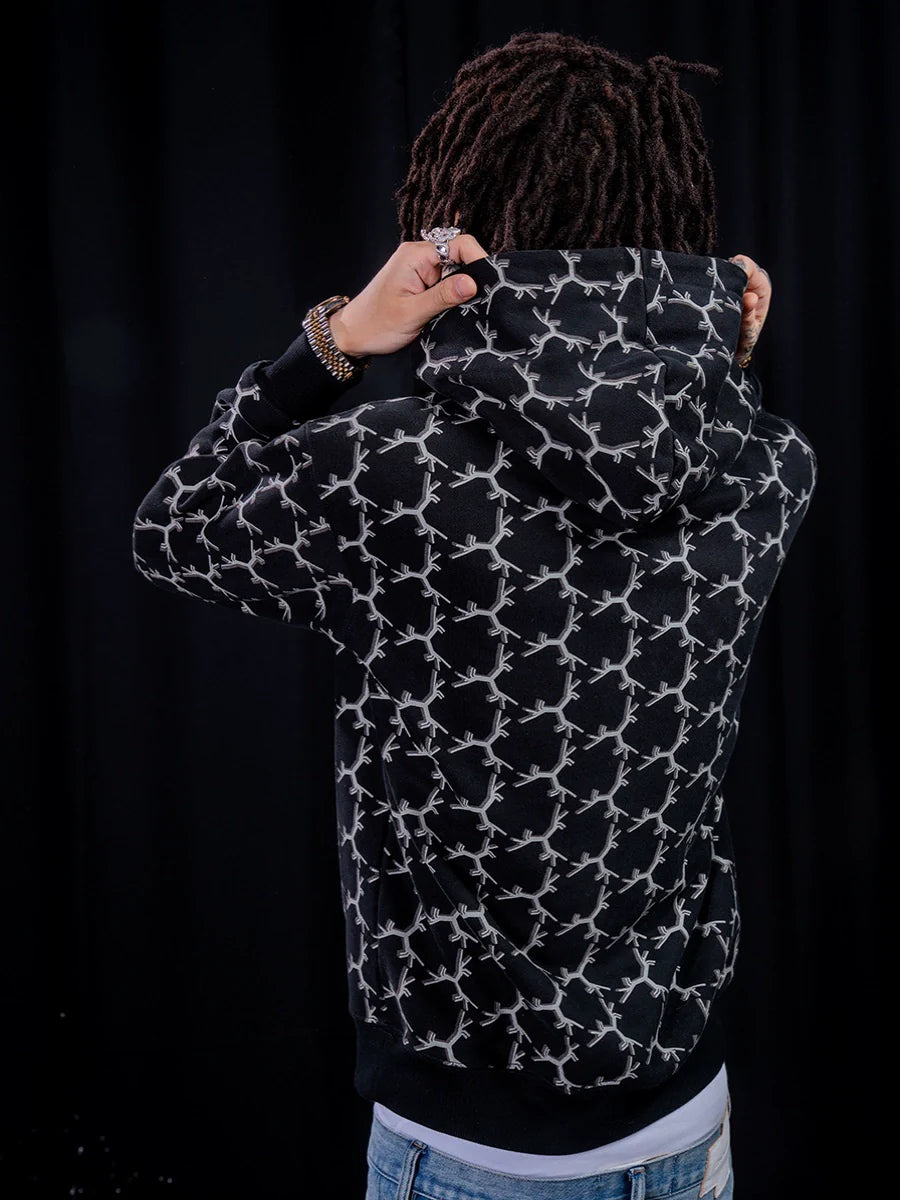 TGFCLUB Full Print Embroidered Hoodie