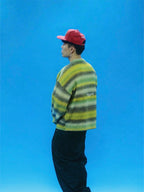 EVETS Gradient Stripe Fuzzy Knit Sweater