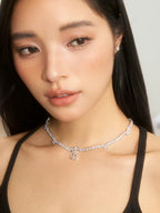 Small Town Kid Butterfly Zirconia Full Diamond Chain Necklace