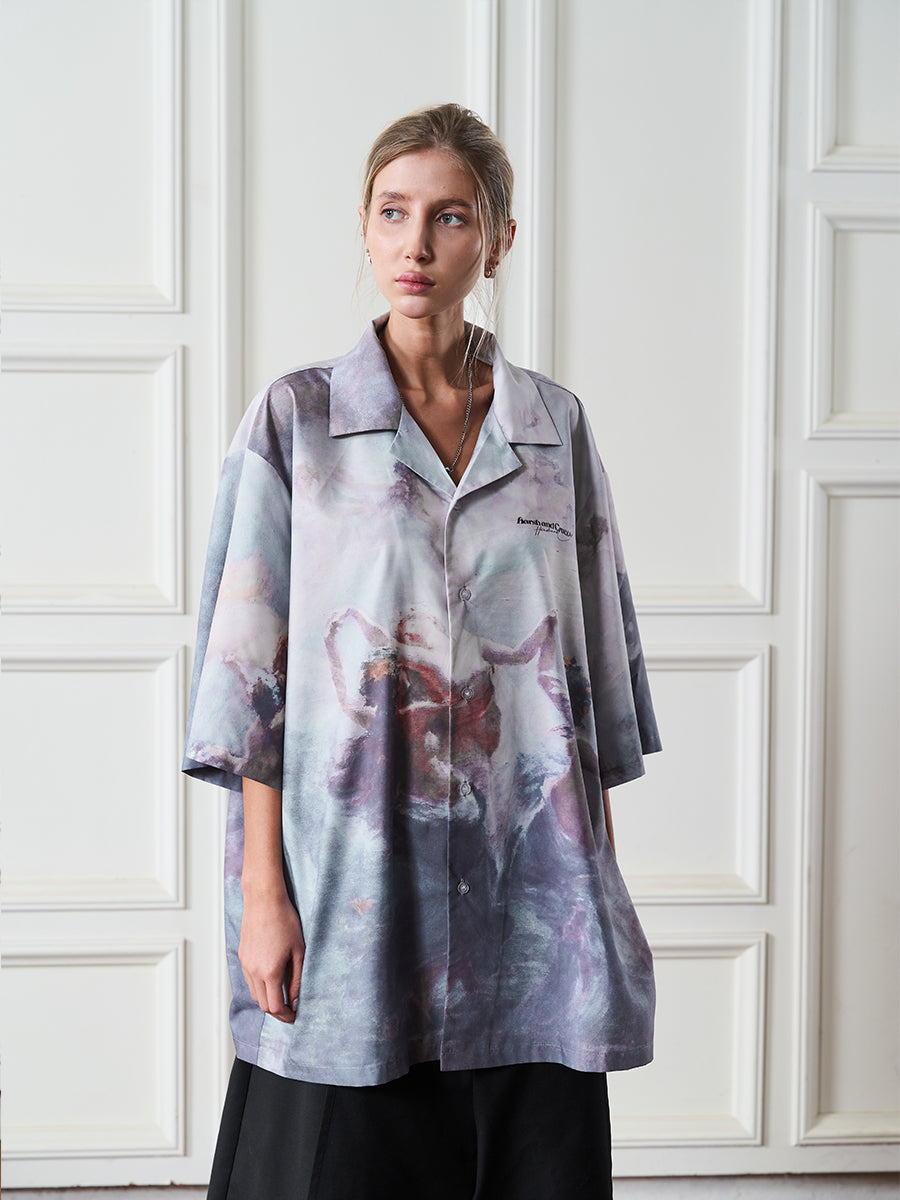 Harsh and Cruel Dancing Circle Full Print Cuban Shirt