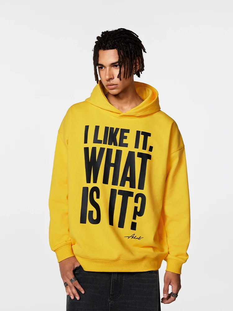 Achock Message Print Hoodie