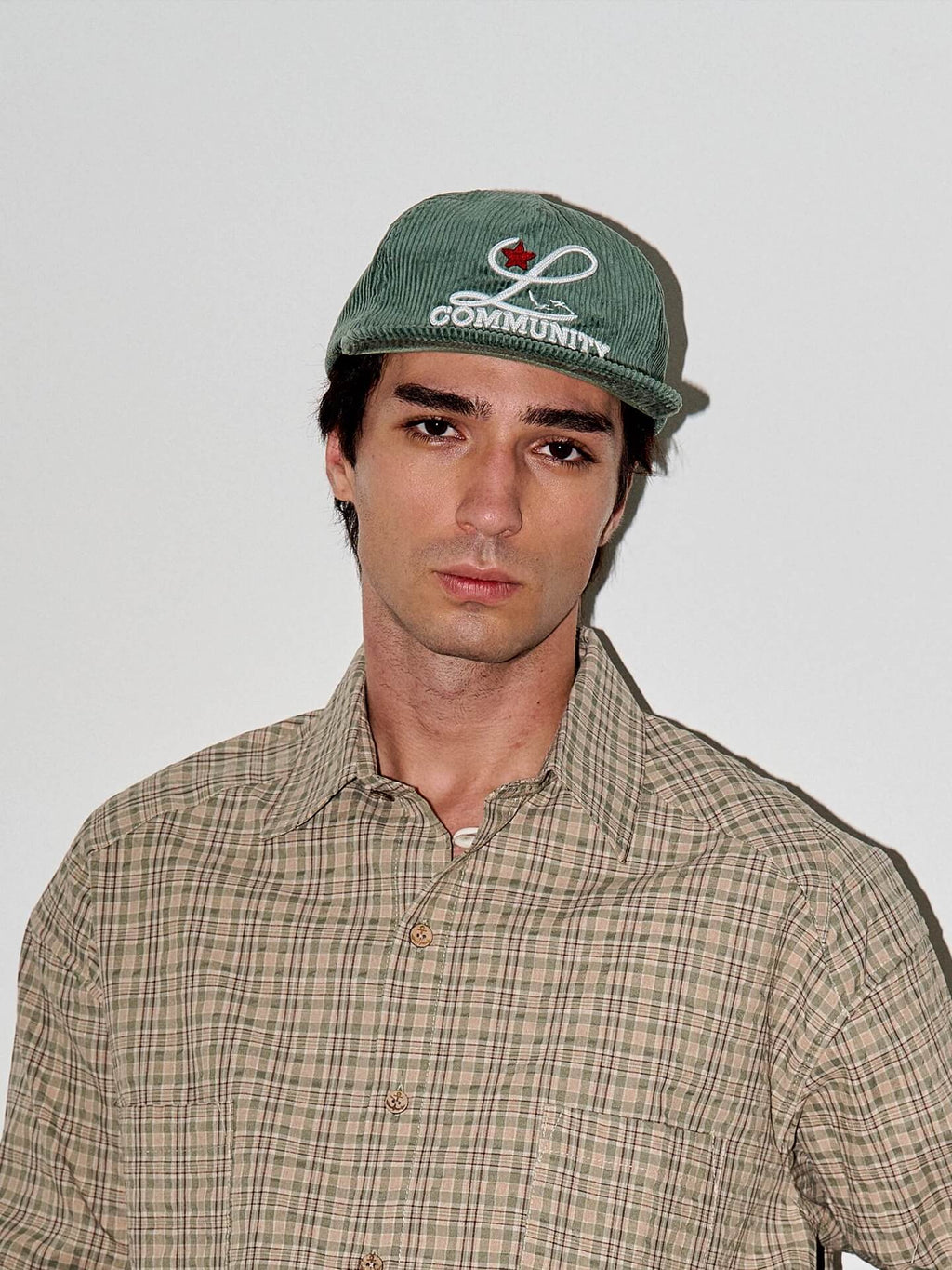LIBERAFIT 3D Chain Stitch Embroidered Corduroy Trucker Hat