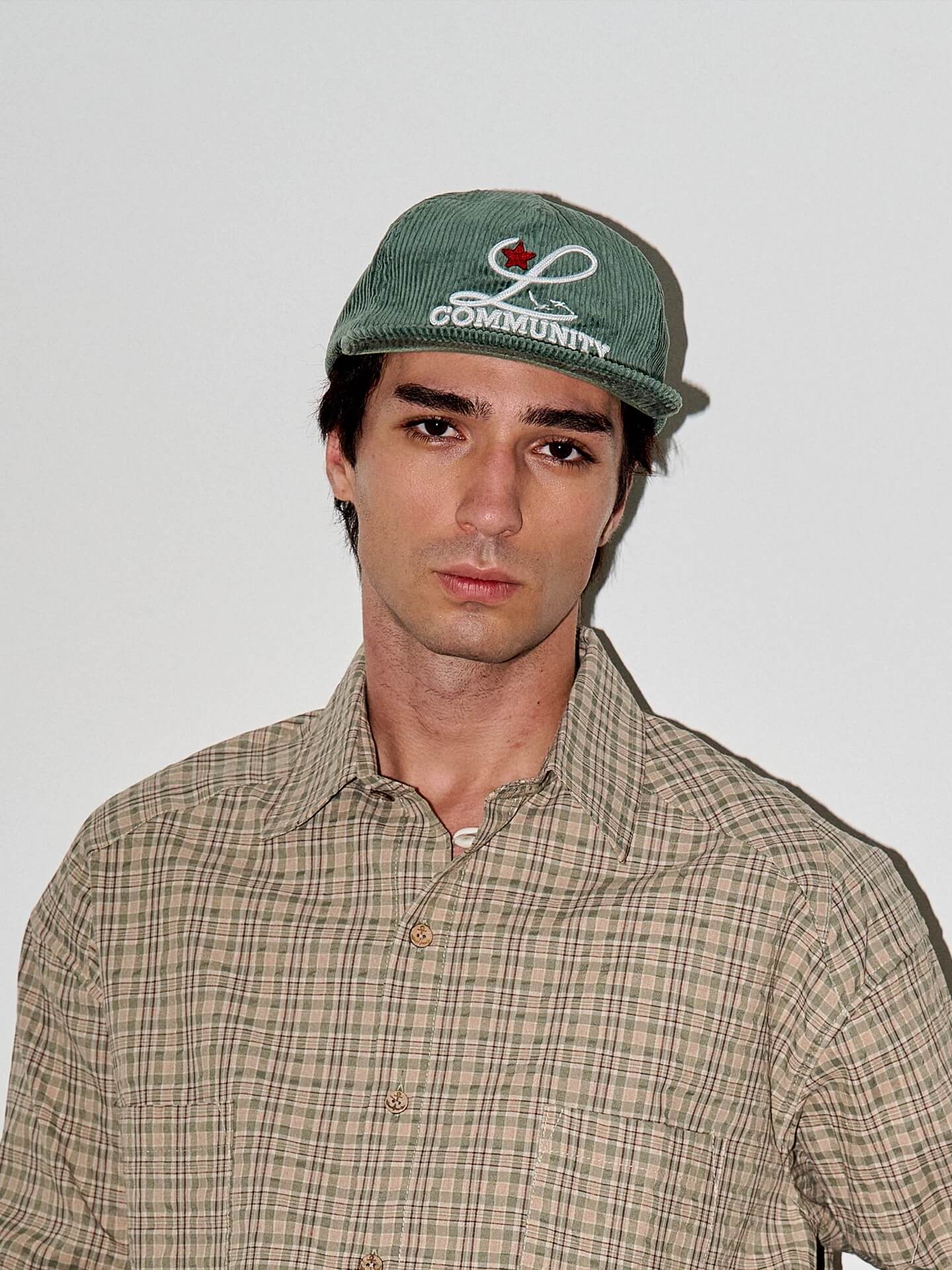 LIBERAFIT 3D Chain Stitch Embroidered Corduroy Trucker Hat