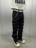 KARMANISTIC Waxed Black Jeans