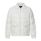 MEDM Embossed LOGO Leather Down Jacket
