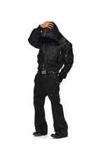 ANTIDOTE Fur Leather Studded N2B Bomber Jacket