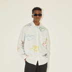EMPTY REFERENCE Colorful Bird Crayon Long Sleeve Shirt