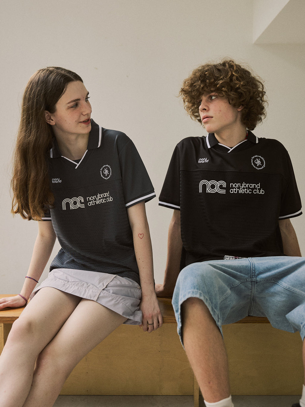 NORYBRAND Sports Club Mesh Patchwork Soccer Jersey Polo