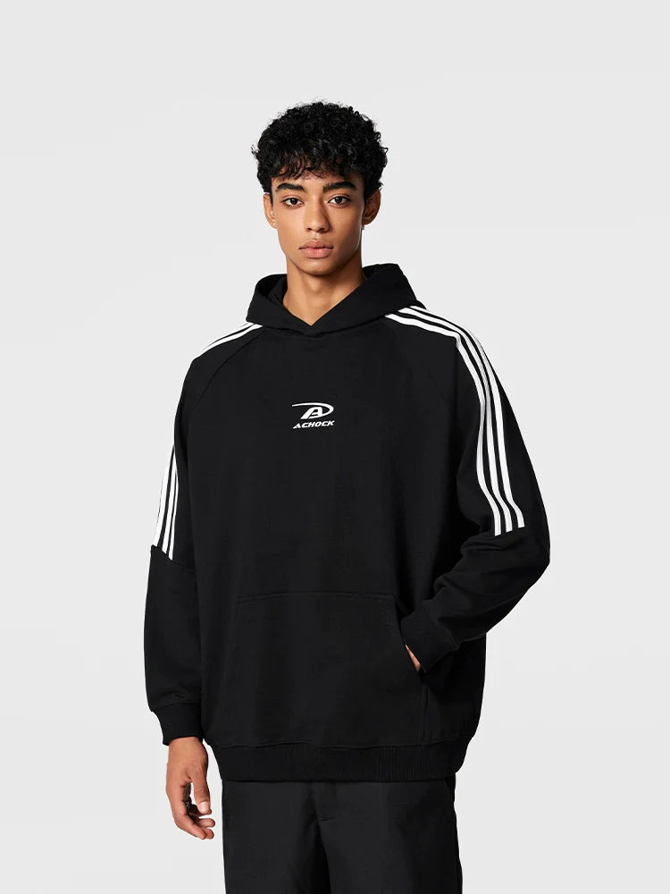 Achock Bar Striped Logo Hoodie