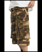 NOVACAM Camouflage Multi-Pocket Baggy Cargo Shorts