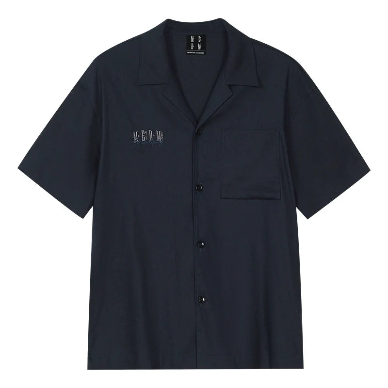 MEDM Linen Cuban Collar Shirt