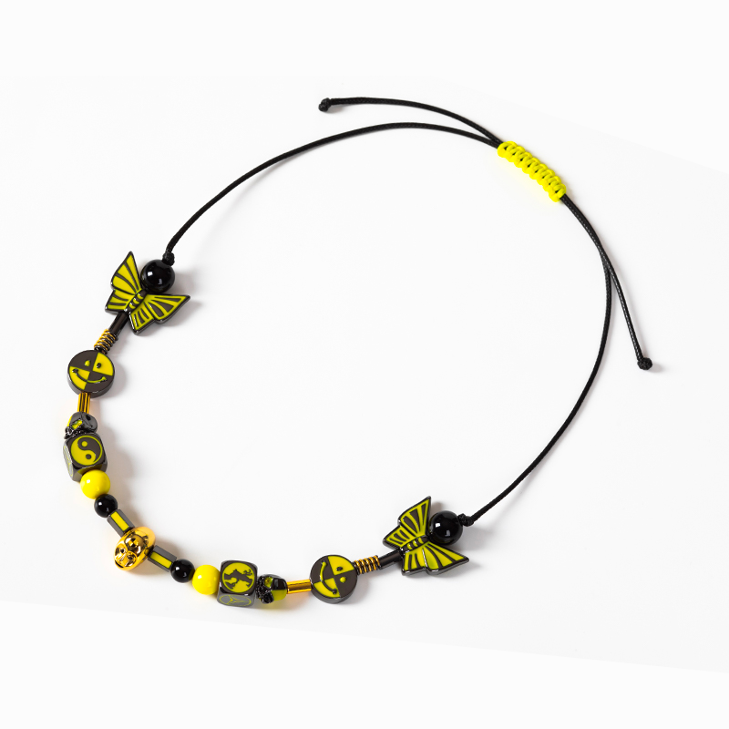 SALUTE *EVAE+ MOB Testing butterfly Smiley Necklace (A$AP Rocky)