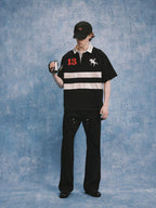 SOD Co. Patchwork Distressed Rugby Polo