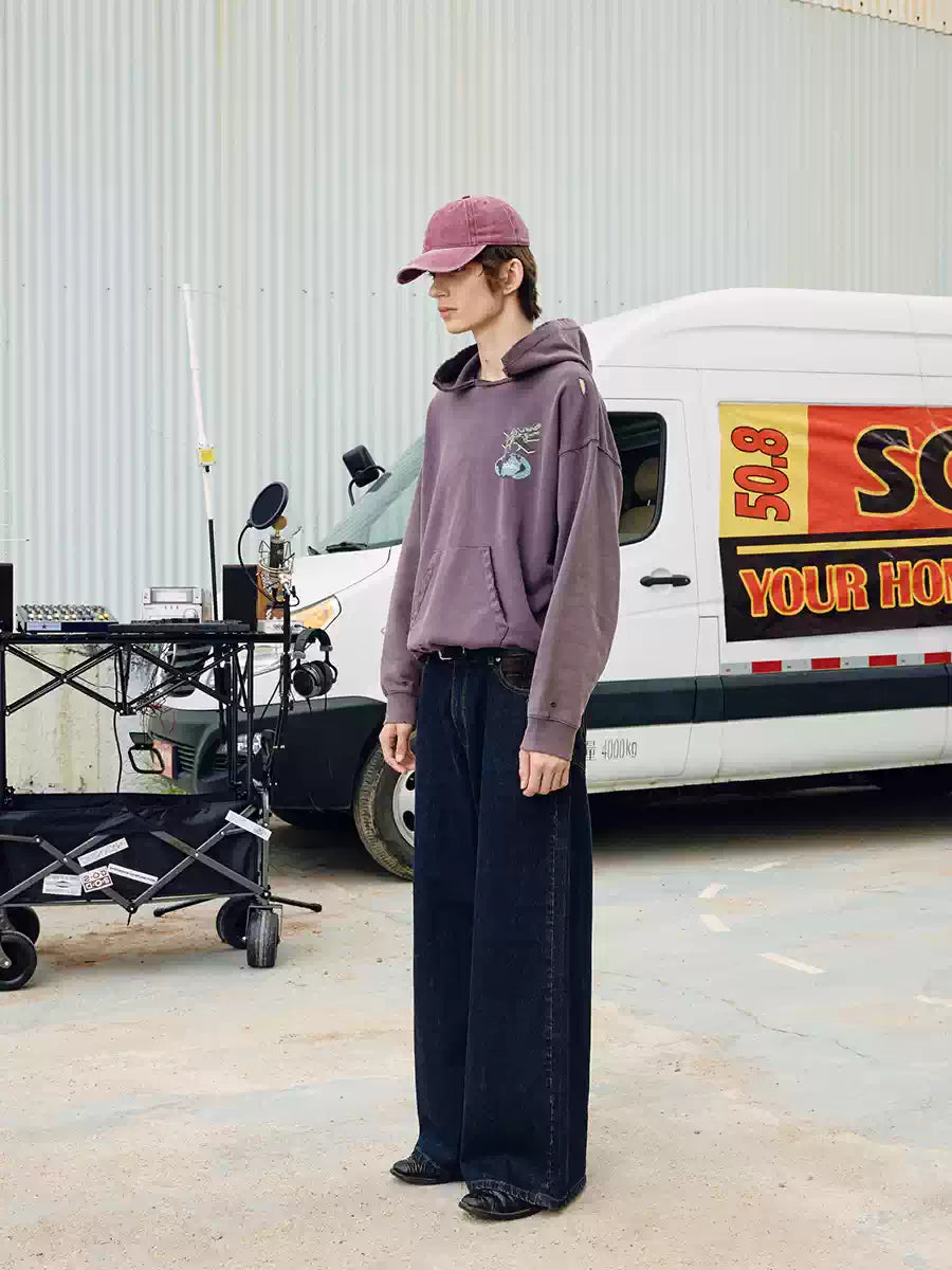 SOD Co. Evil Hand Distressed Oversized Hoodie