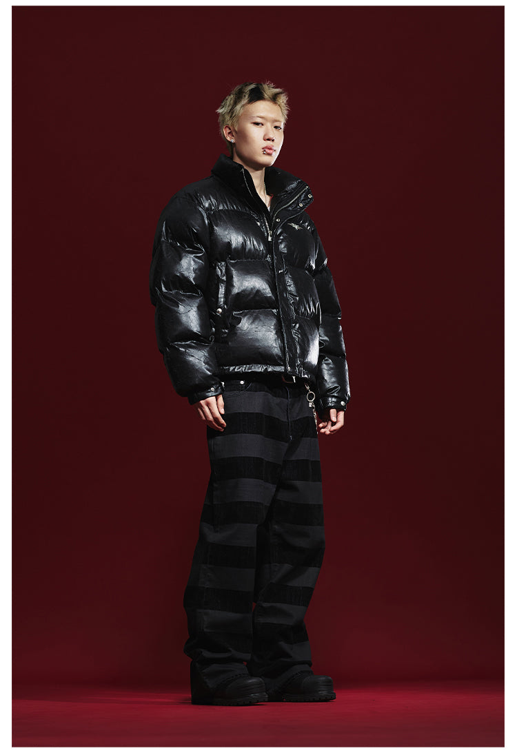 Remedy Cracked Design Puffer Jacket