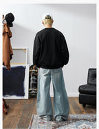 MEDM Blue Sky & Small Grass Embroidered Logo Sweatshirt