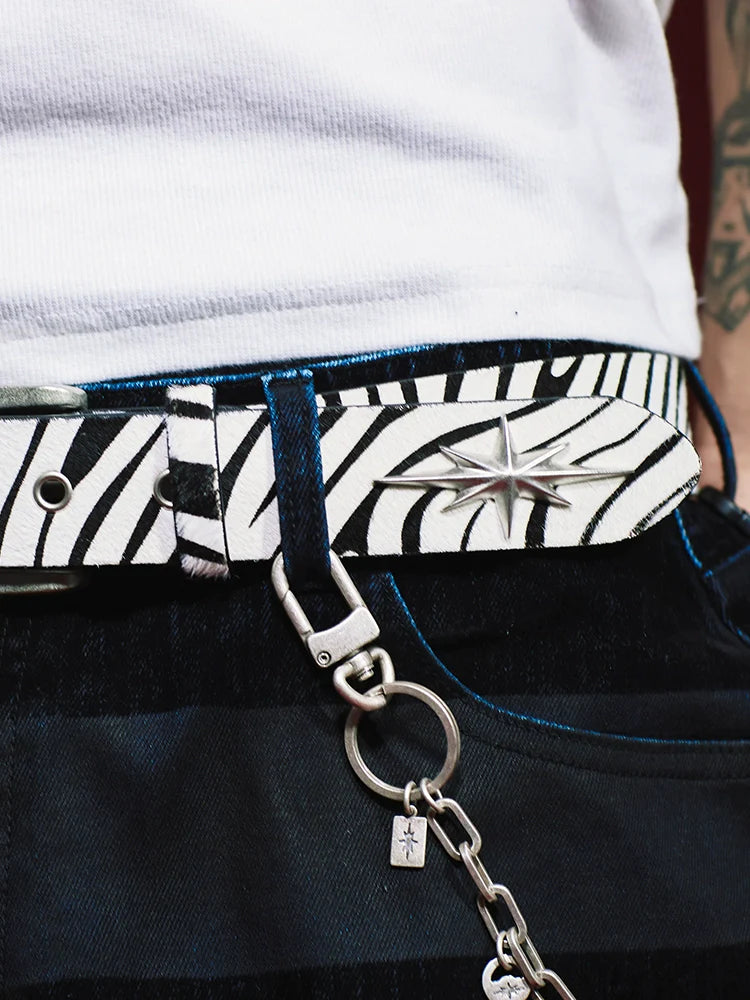 Remedy Star Studded Cowhide Leather Belt
