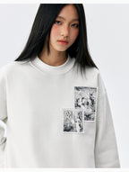MEDM Angel Print Patch Sweatshirt