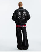 MEDM Rose Embroidered Gemstone MA-1 Bomber Jacket