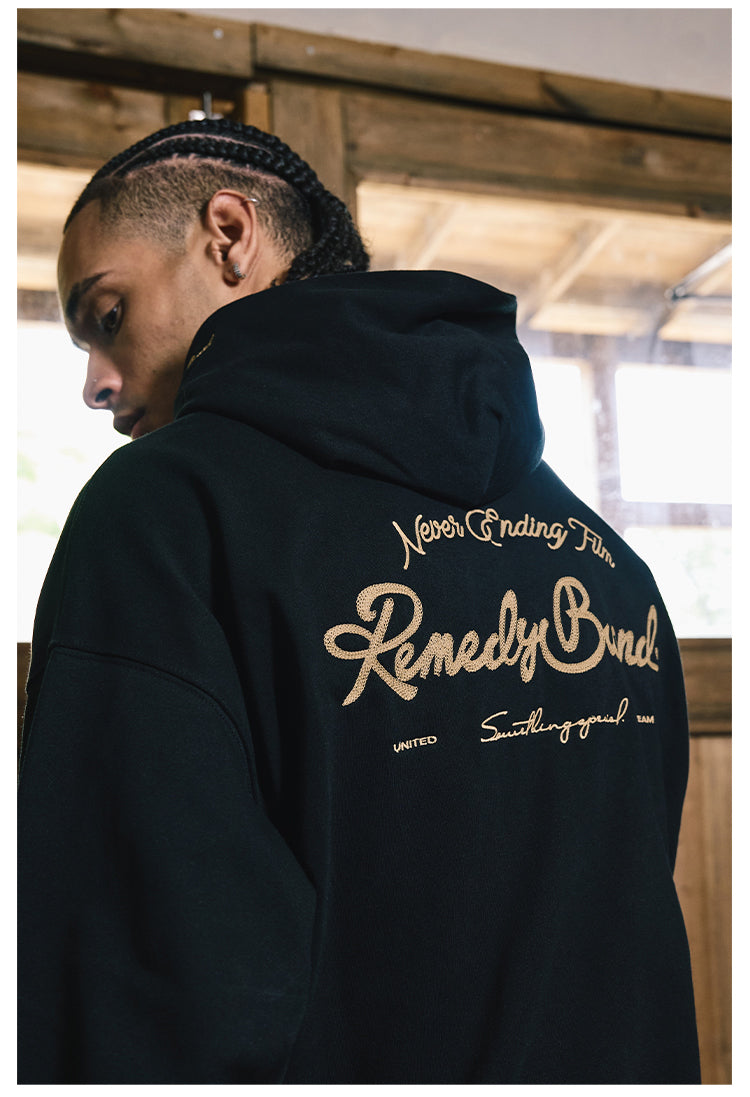 Remedy Metal Wax Seal Chain Embroidered Hoodie