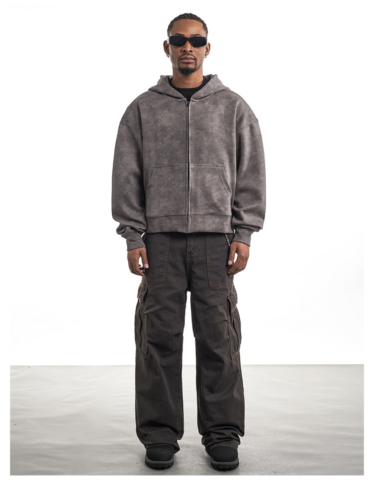 F3F Select Wasteland Distressed Zip Up Hoodie