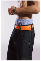 Remedy Neon Metal Studded Leather Belt