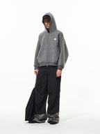 BLIND NO PLAN 3D Reconstructed Inverted Sleeves Zip-Up Hoodie