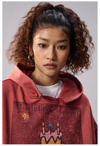 Remedy Washed Distressed Print Hoodie
