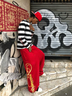 KARMANISTIC Original Embroidery Baggy Jogger Sweatpants