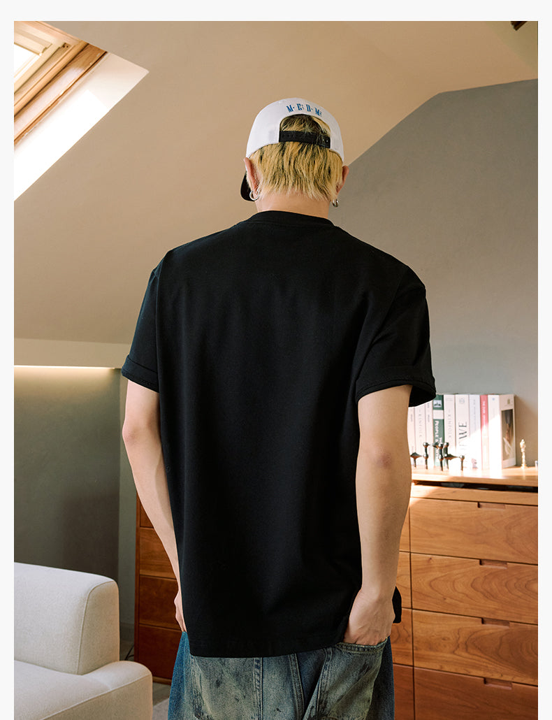 MEDM Pearl Lace Patch Embroidery Tee