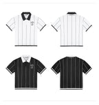 Small Town Kid Pearl Logo Striped Polo Jersey
