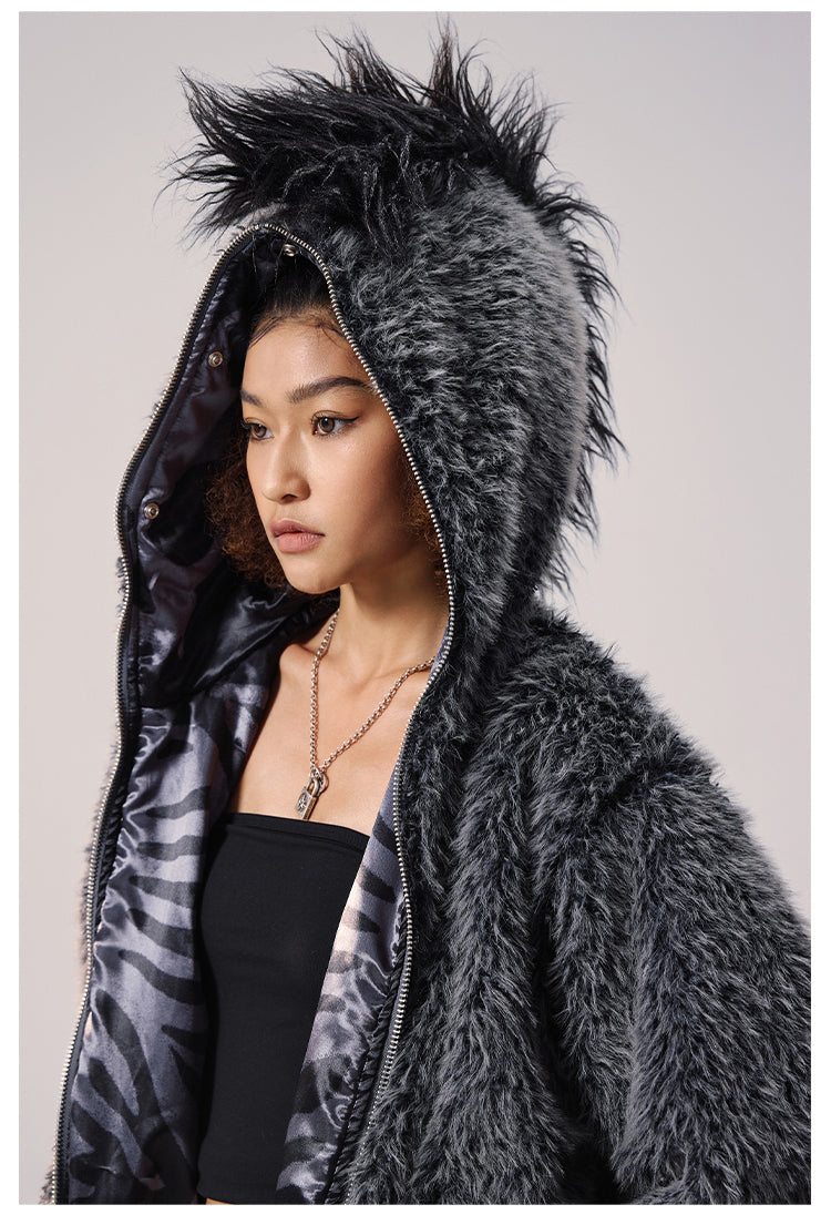 Remedy Faux Fur Mohawk Hooded Jacket